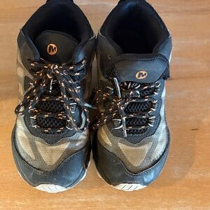 Merrell Kids Black and Orange Hiking Waterproof Shoes